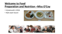 Food Preparation and Nutrition