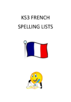 Y7 Vocabulary Lists French