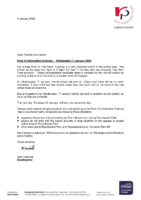 Letter to parents regarding Post 16 Information Evening