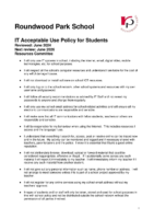 IT Acceptable Use Policy for Students