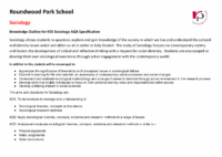 KS5 – Sociology Curriculum Map
