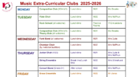 Music Clubs 2025-26