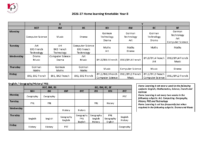 Home Learning Timetable Year 8 2026