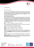 Key Information Letter – Sept 2026
