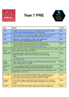 Year 7 PRE